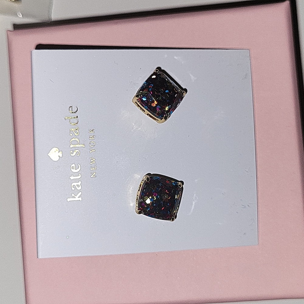 NWT Kate Spade mini multi glitter earrings